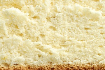 Tasty sponge cake as background, top view