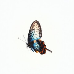 Wall Mural - A flying blue butterfly background insect invertebrate.