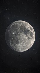 Canvas Print - Aerial top down view of Moon moon astronomy outdoors.