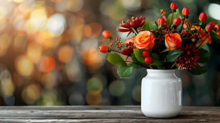 Canvas Print - Thanksgiving Day Party Table