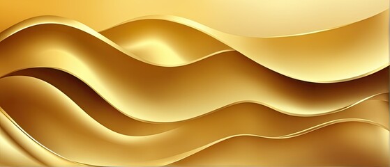 Wall Mural - Abstract Golden Waves Background