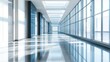 © arthit - Empty office corridor with modern decor and natural light, symbolizing the quiet focus of a business environment.