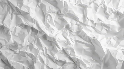 Sticker - white crumpled paper texture background rough and wrinkled surface pattern abstract overlay for design projects