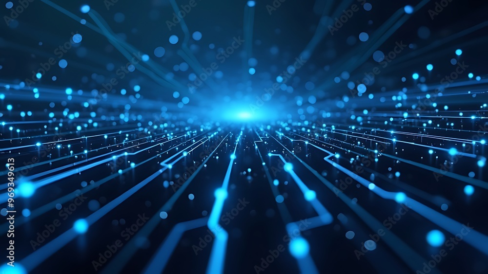 Abstract blue network connectivity background for tech and digital ...