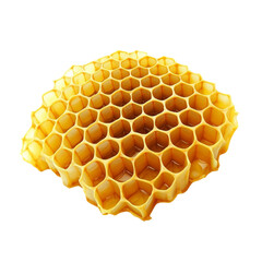 Wall Mural - natural hexagonal honeycomb design isolated transparent background