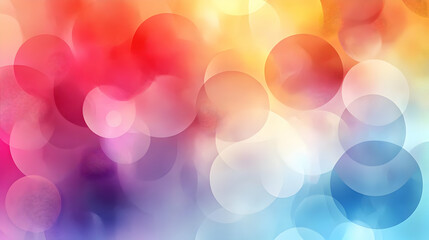 Canvas Print - A colorful abstract background with blurred circles creating a vibrant and dynamic effect.