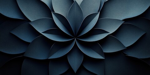 Wall Mural - Abstract design featuring layered paper petals.