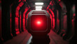 © patcharida - Virtual reality escape, countdown timer, red flashing lights, dark environment