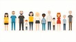© Neural Canvas - A diverse group of cartoon characters representing various ages and styles, perfect for illustrating community and inclusion.