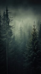 Canvas Print - smoky Forest 