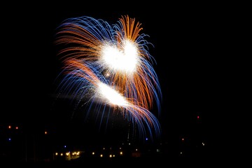 Wall Mural - fireworks display in village of Qrendi, Malta, to celebrate the feast of St Mary on 15th August