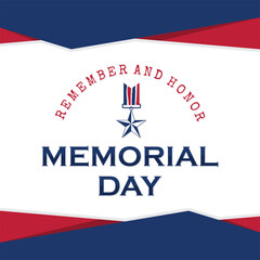 Wall Mural - Memorial Day Remember and Honor poster background design