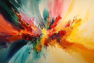 Wall Mural - abstract colorful background with splashes