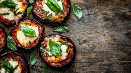 Homemade Italian Baked Tomato and Cheese Appetizer with Fresh Herbs