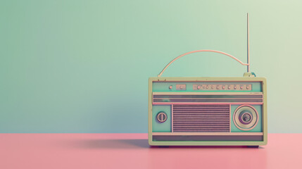 retro radio and cassette player, 80s and 90s radio