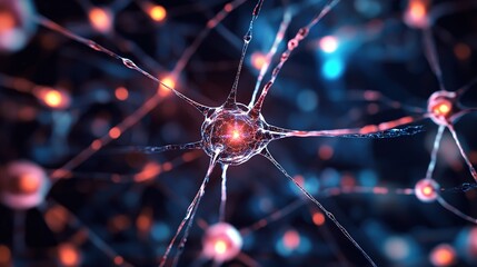 A graphical representation of AI neural networks with data connections