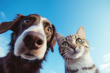 Canvas Print - Cat and dog animal mammal nose.