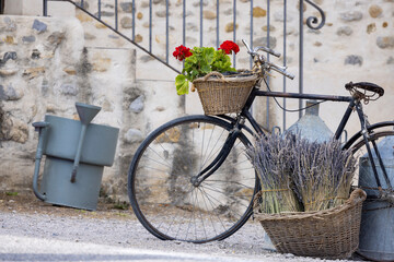 Poster - still life with bicycle in Provence, France