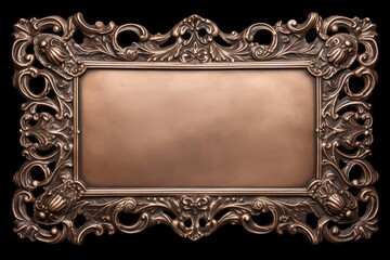 Canvas Print - Copper frame vintage backgrounds rectangle letterbox.