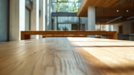 Wall Mural - Wooden Table in Modern Interior