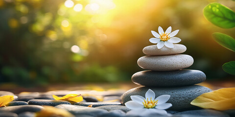 Relaxation therapy, wellness treatments, massage, spa, meditation, nature, stone background