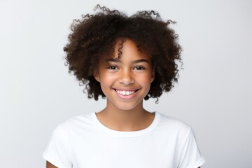 Sticker - Young teenager black girl smiling portrait smile photo.