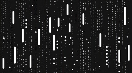 Minimalist dot and dash pattern in monochrome