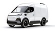 © Raitalinn - A white electric van, its charging port visible, isolated against white.
