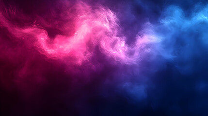 Wall Mural - Abstract colorful smoke swirling in shades of pink and blue, creating a mystical atmosphere.