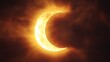 © Plaifah - Close-up of a solar eclipse with the moon partially covering the sun, creating a crescent shape and casting a subtle glow around the edges