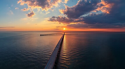 Poster - Sunset Over the Bridge