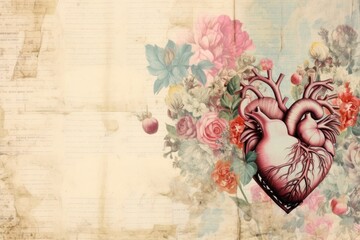 Wall Mural - Heart backgrounds pattern paper.