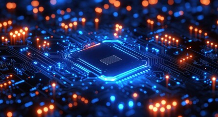 Abstract Representation of a Computer Chip