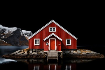 Canvas Print - House architecture building outdoors.