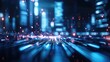 © amankris99 - Dynamic abstract digital background of glowing lines and lights in blue tones, evoking a sense of speed and technology.
