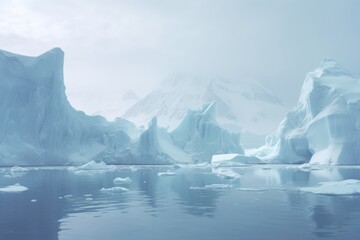 Poster - Antarctic mountain outdoors iceberg.