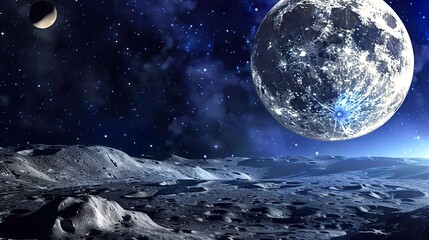 Wall Mural - Moon_Backdrop_Outer_Space_background