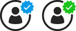 © Prarthana - Verified user account sign icon vector design