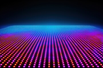 Wall Mural - Retrowave dotted grid backgrounds abstract light.