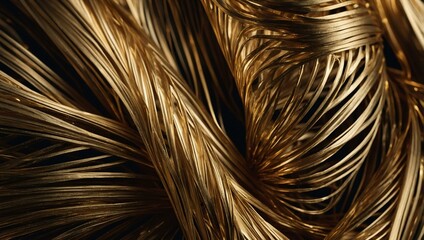 Premium seamless golden lines on a transparent background.