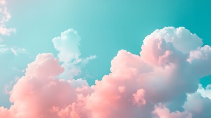 Pastel Pink and Blue Cloudscape.