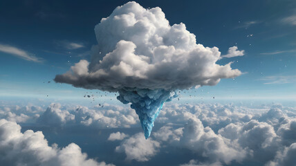 Wall Mural - Imagination dreamy smooth clouds 3d render	