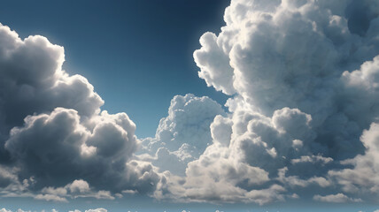 Wall Mural - Imagination dreamy smooth clouds 3d render	