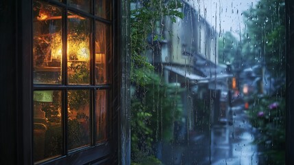 Wall Mural - the serene beauty of a rainy day