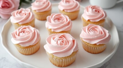 Poster - Bridgerton rose-shaped cupcakes