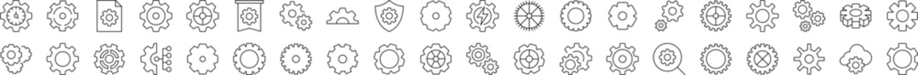Wall Mural - mechanism and settings line icon collection. modern collection for design, web sites, apps, cards. c