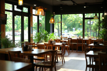 Sticker - Burger Restaurant Interior