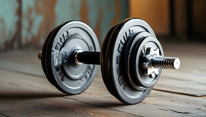 Dynamic workout setup featuring an array of colorful dumbbells and weights for an inspiring fitness journey