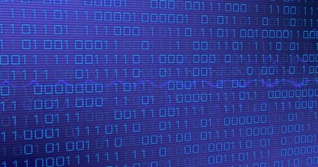 Animation of binary coding over dna strand