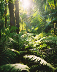 Wall Mural - morning in the jungle